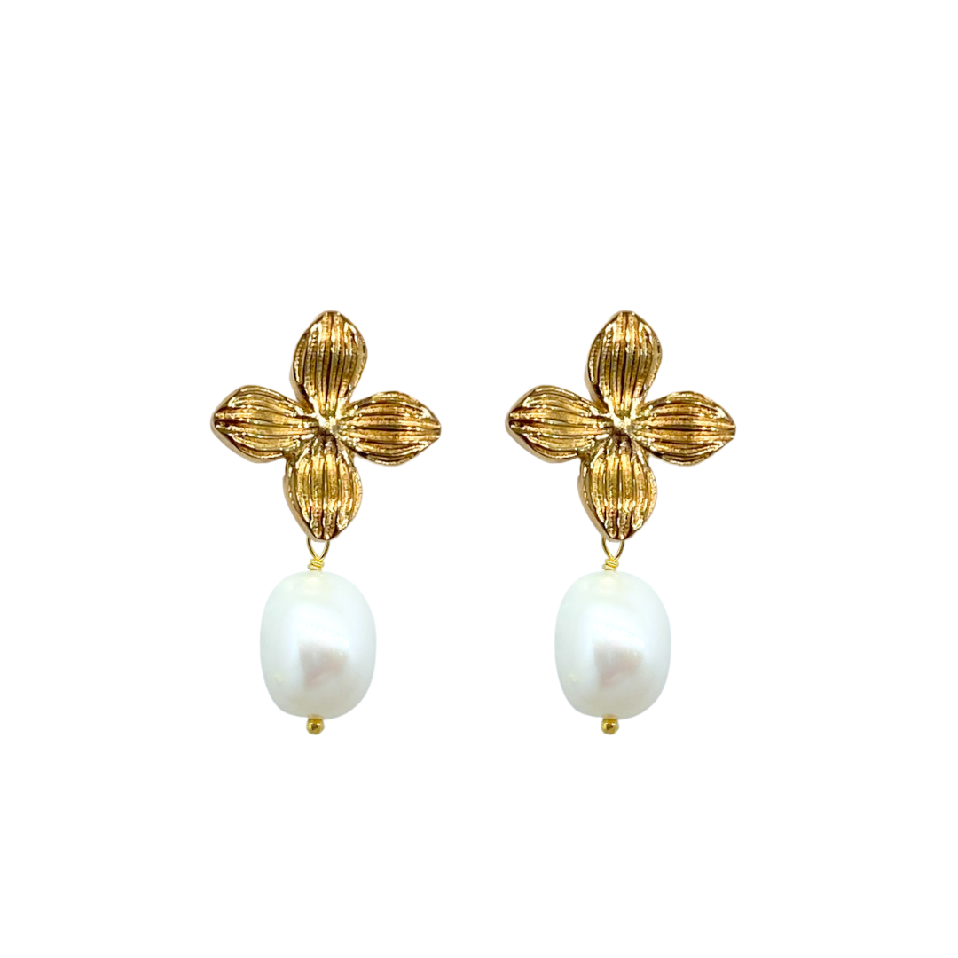 Bloom Pearl Drop Earrings