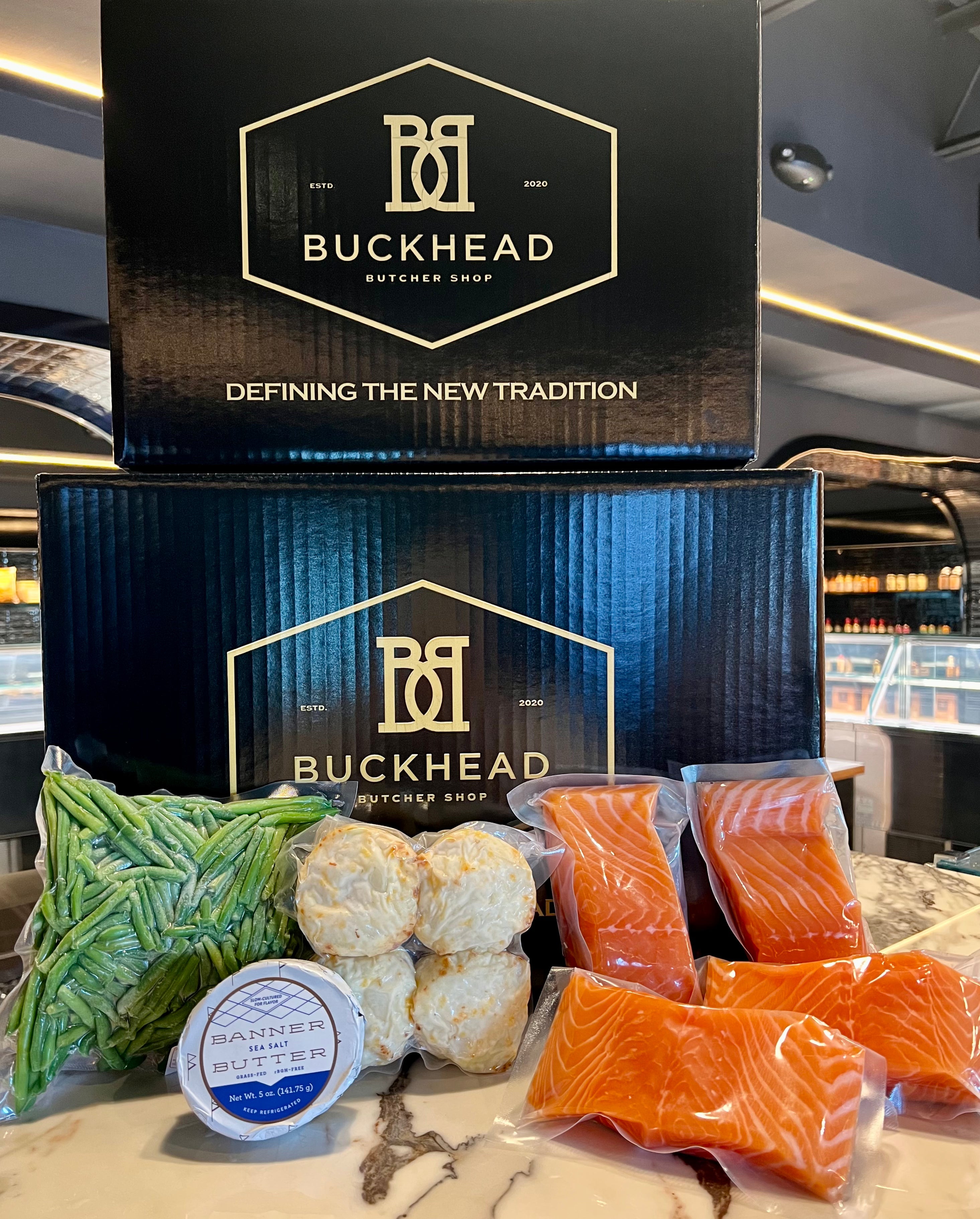 European Salmon Dinner Box for 4