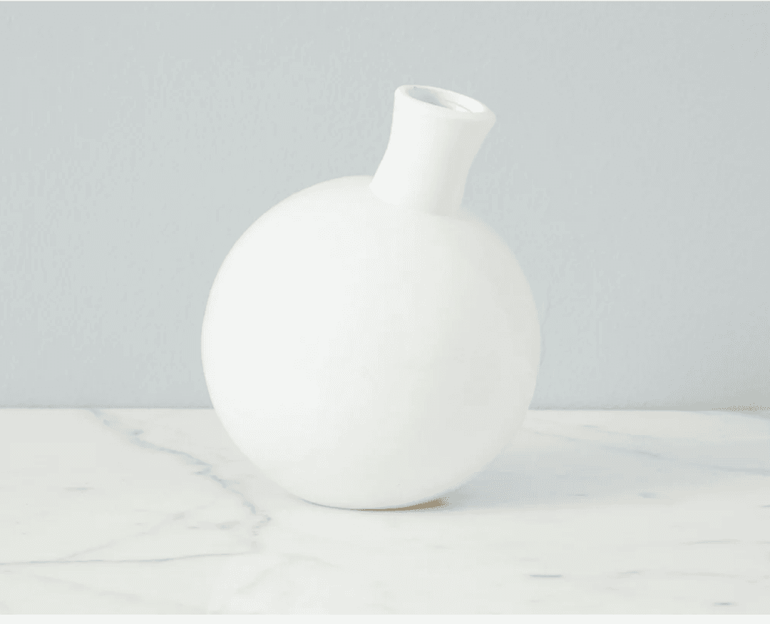 White Sphere Bud Vase